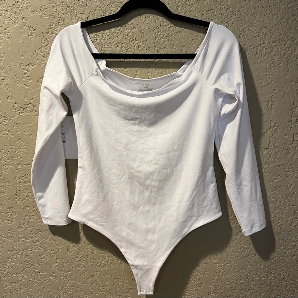Nuuds White off the Shoulder Bodysuit